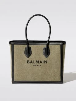 BALMAIN B-army Shopper 42-canvas & Logo