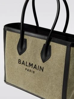 BALMAIN B-army Shopper 42-canvas & Logo